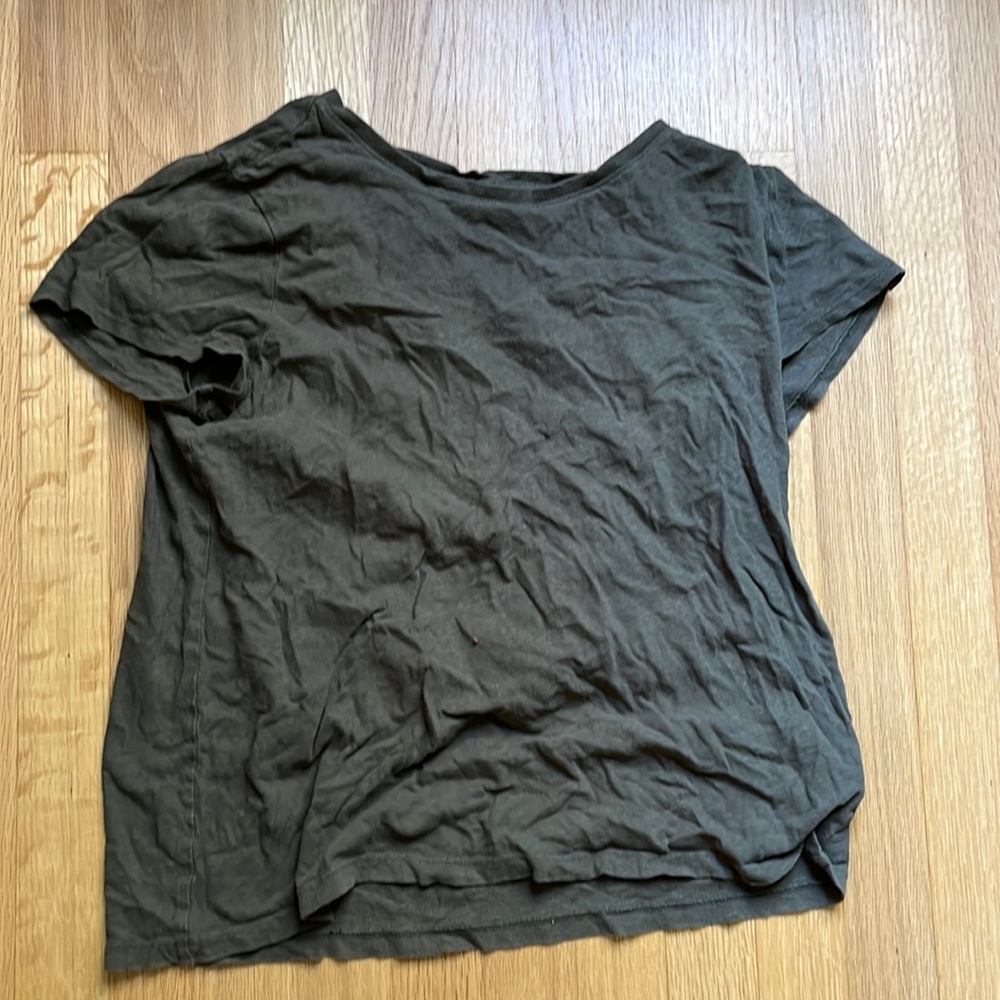 green tee shirt